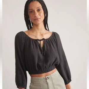 NWT Marine Layer Tianna Charcoal Blouse